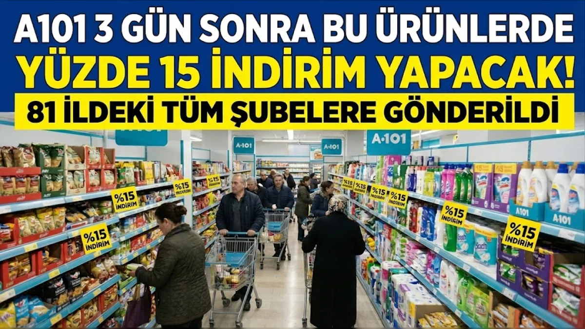 A101 3 Gün Sonra Bu Ürünlerde Yüzde 15 İndirim Yapcak! 81 İldeki Tüm Şubelere Gönderildi